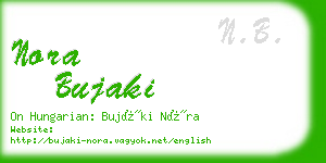 nora bujaki business card